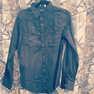 Pavini Jeans Pearl Snap Western Shirt *NWT*